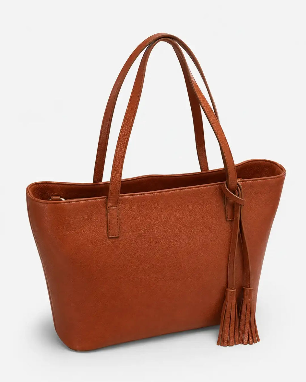 Evergreen Leather Tote Bag | Tan