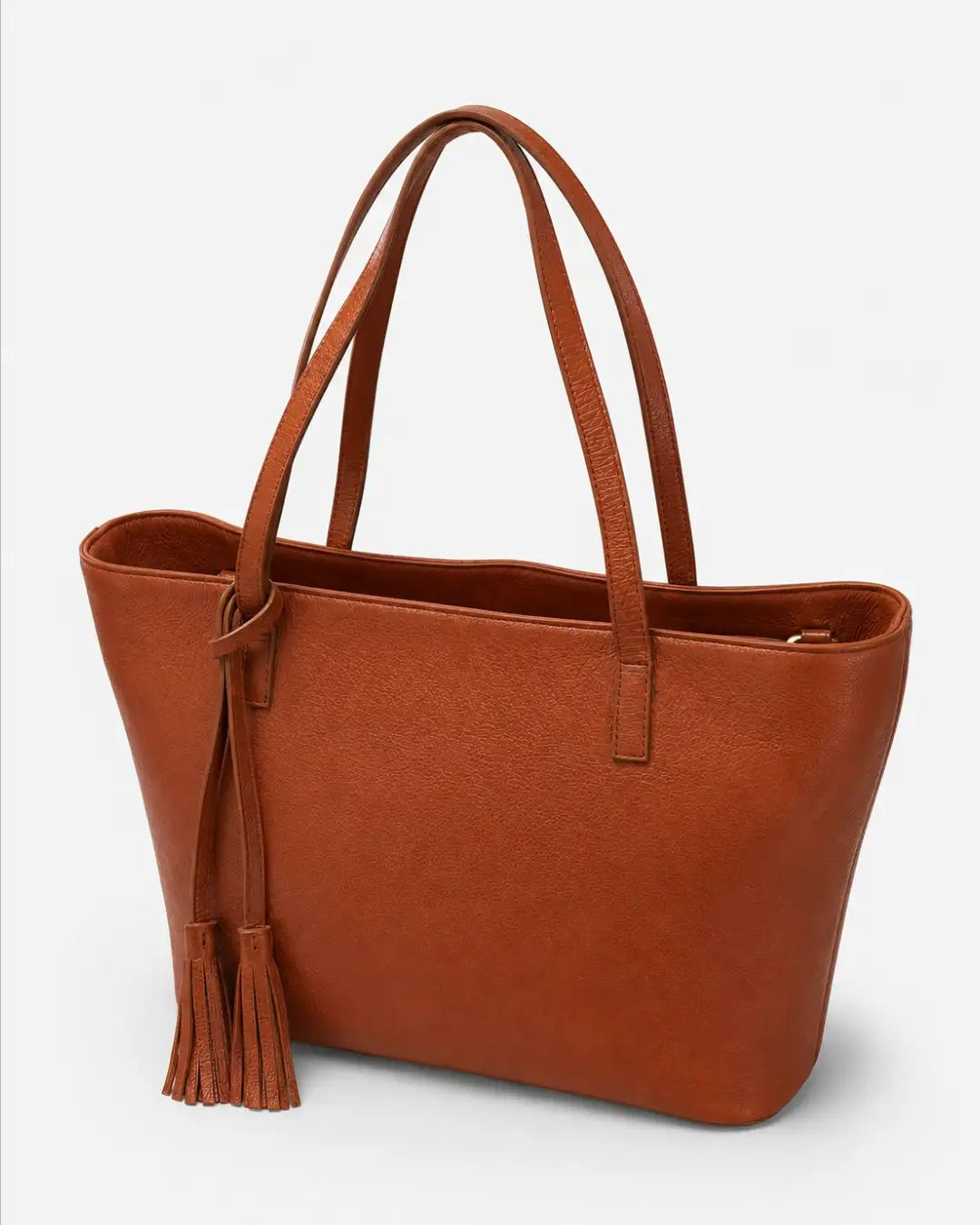 Evergreen Leather Tote Bag | Tan