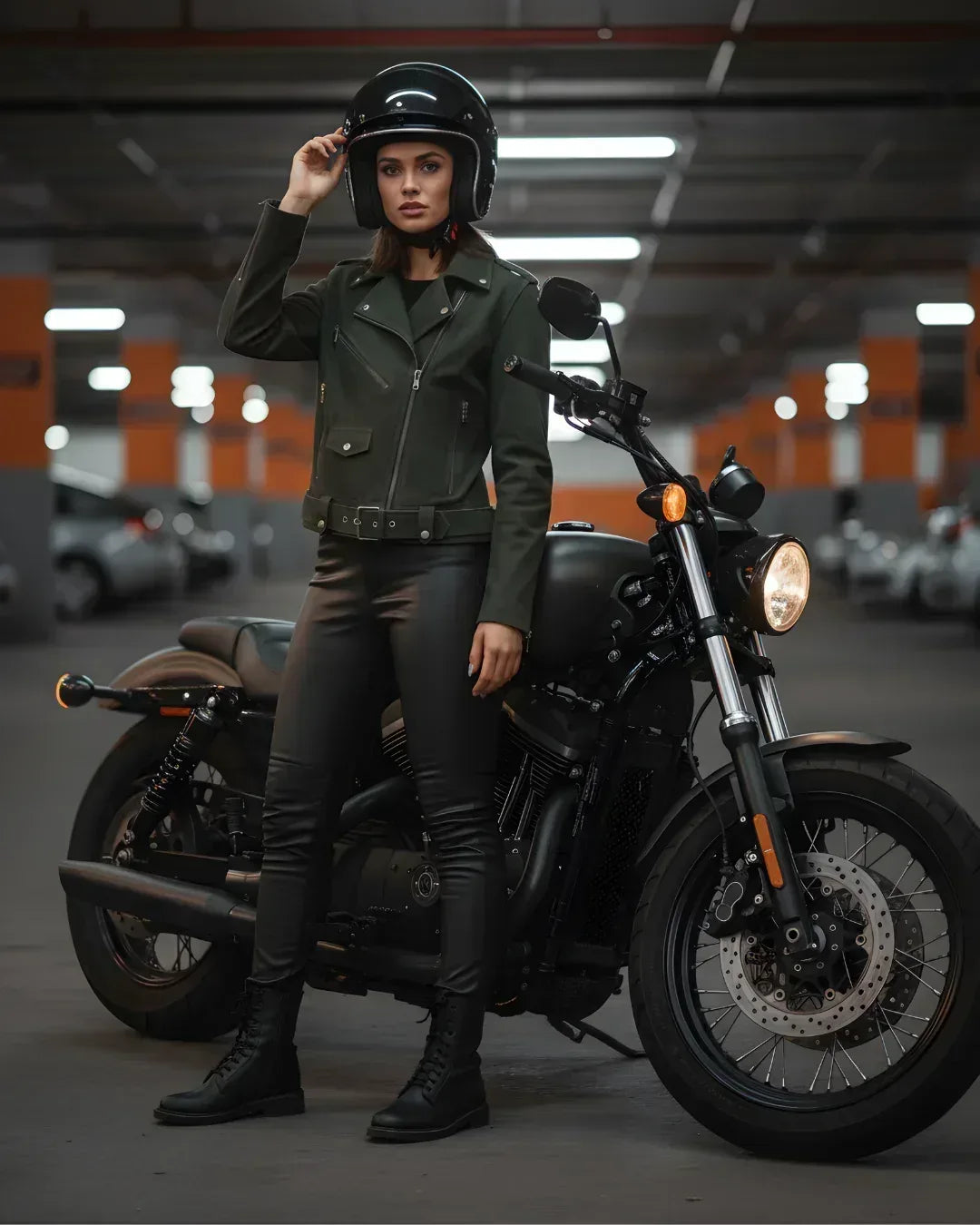 Forest Line Leather Jacket - Glacier Leather