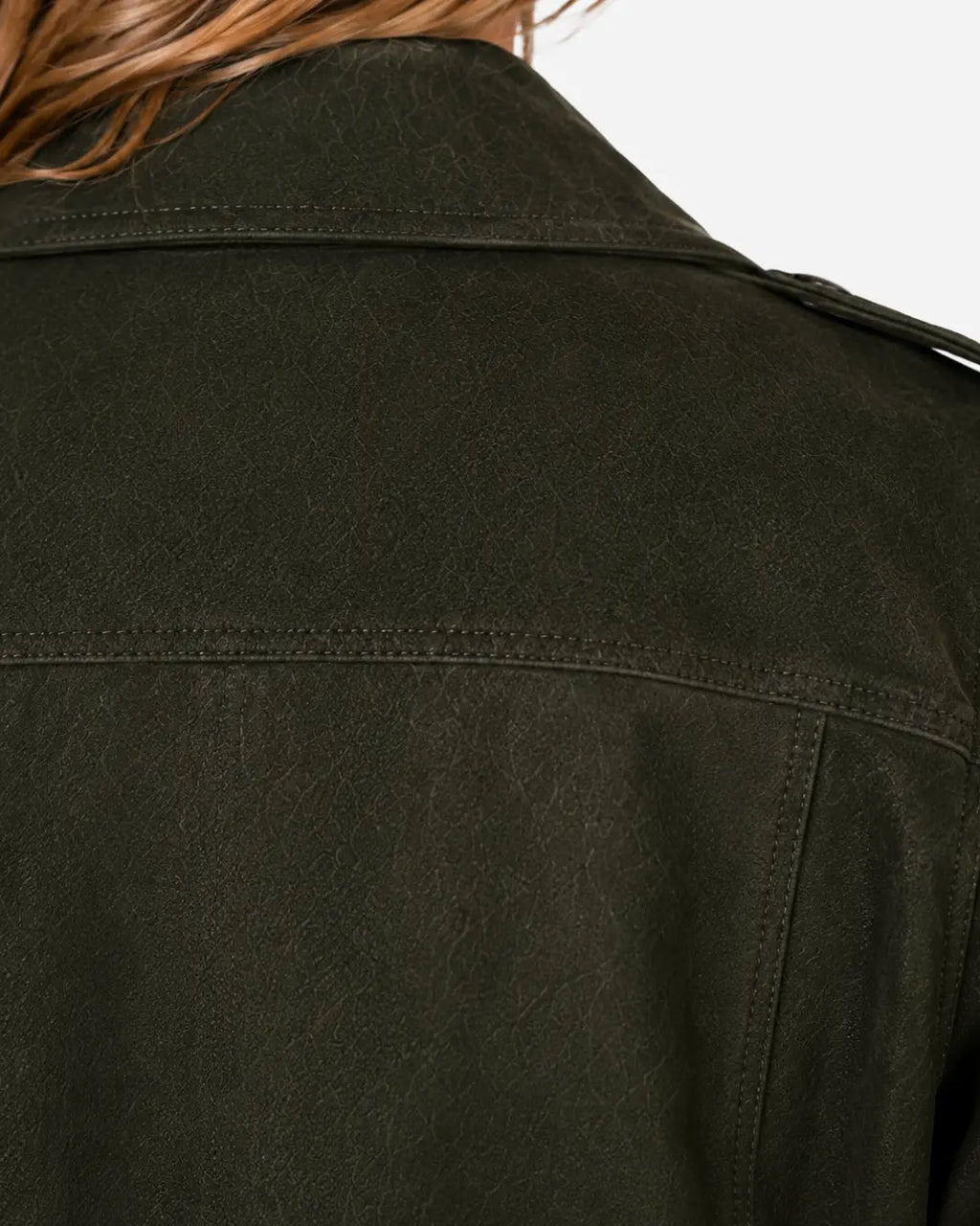 Black Genuine Suede Leather Biker Jacket For Women With Free Shipping 