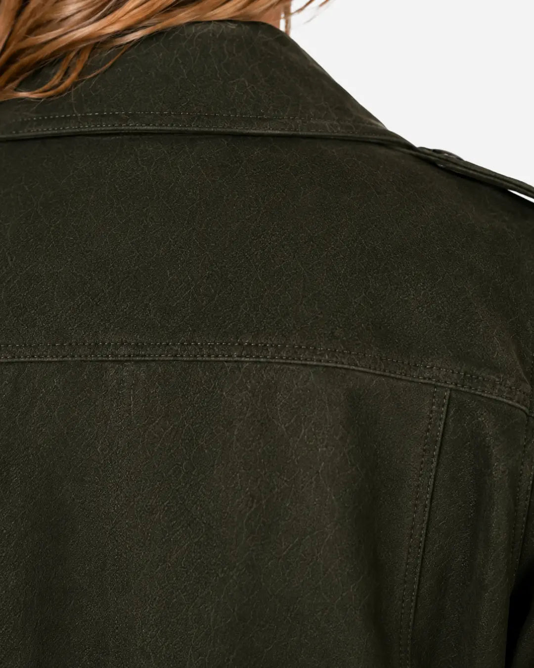 Black Genuine Suede Leather Biker Jacket For Women With Free Shipping 