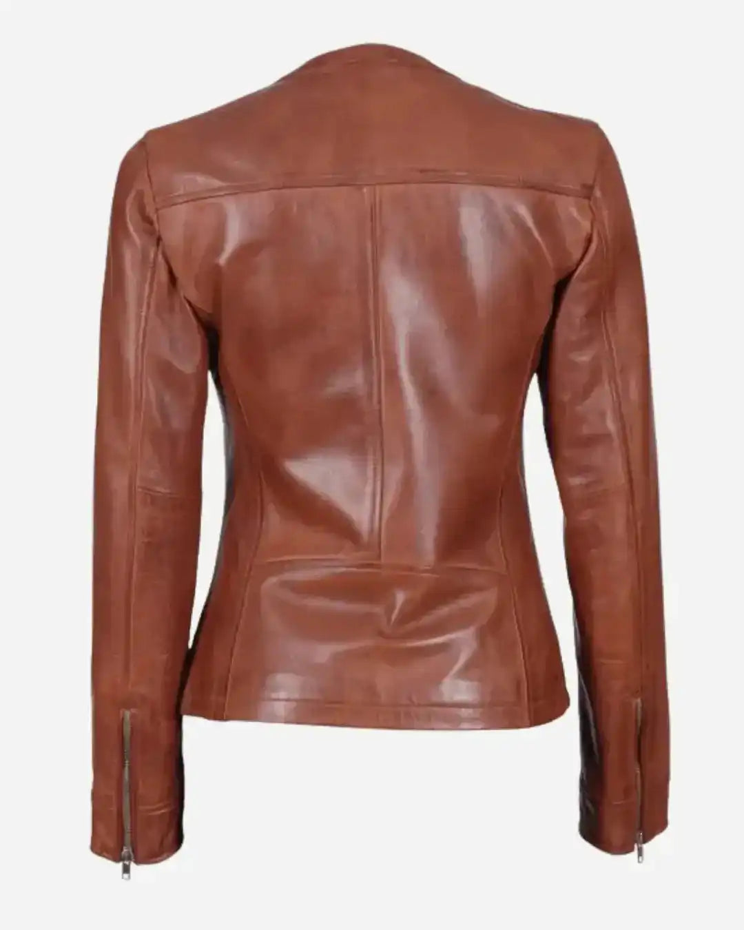 Heritage Weave Brown Leather Jacket - Glacier Leather