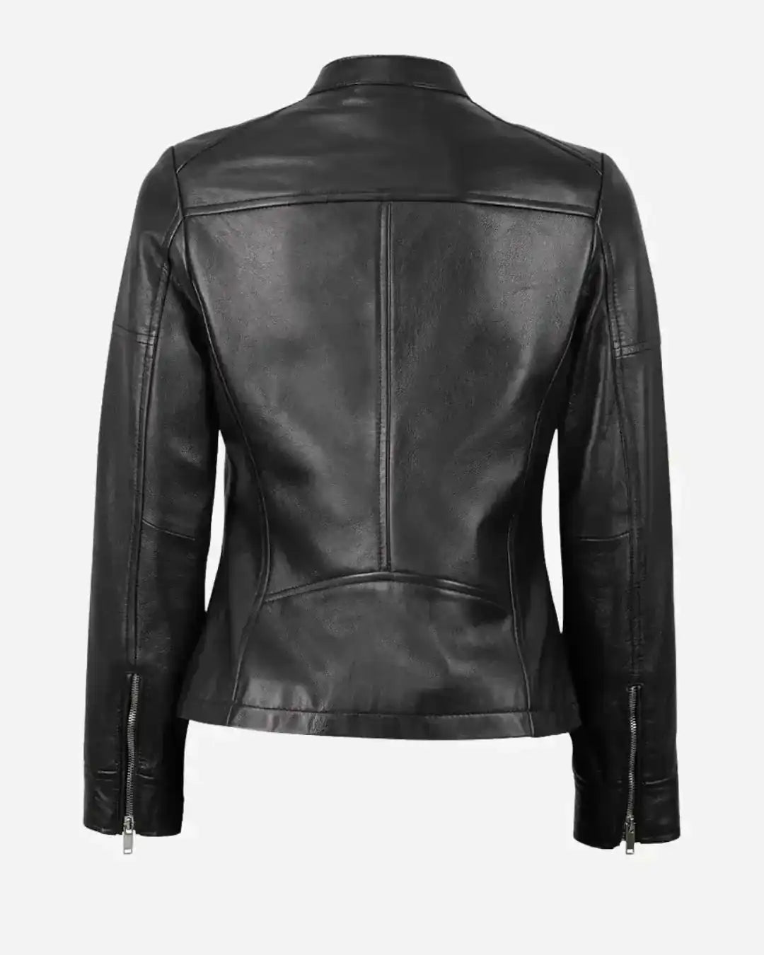 Heritage Weave Black Leather Jacket - Glacier Leather