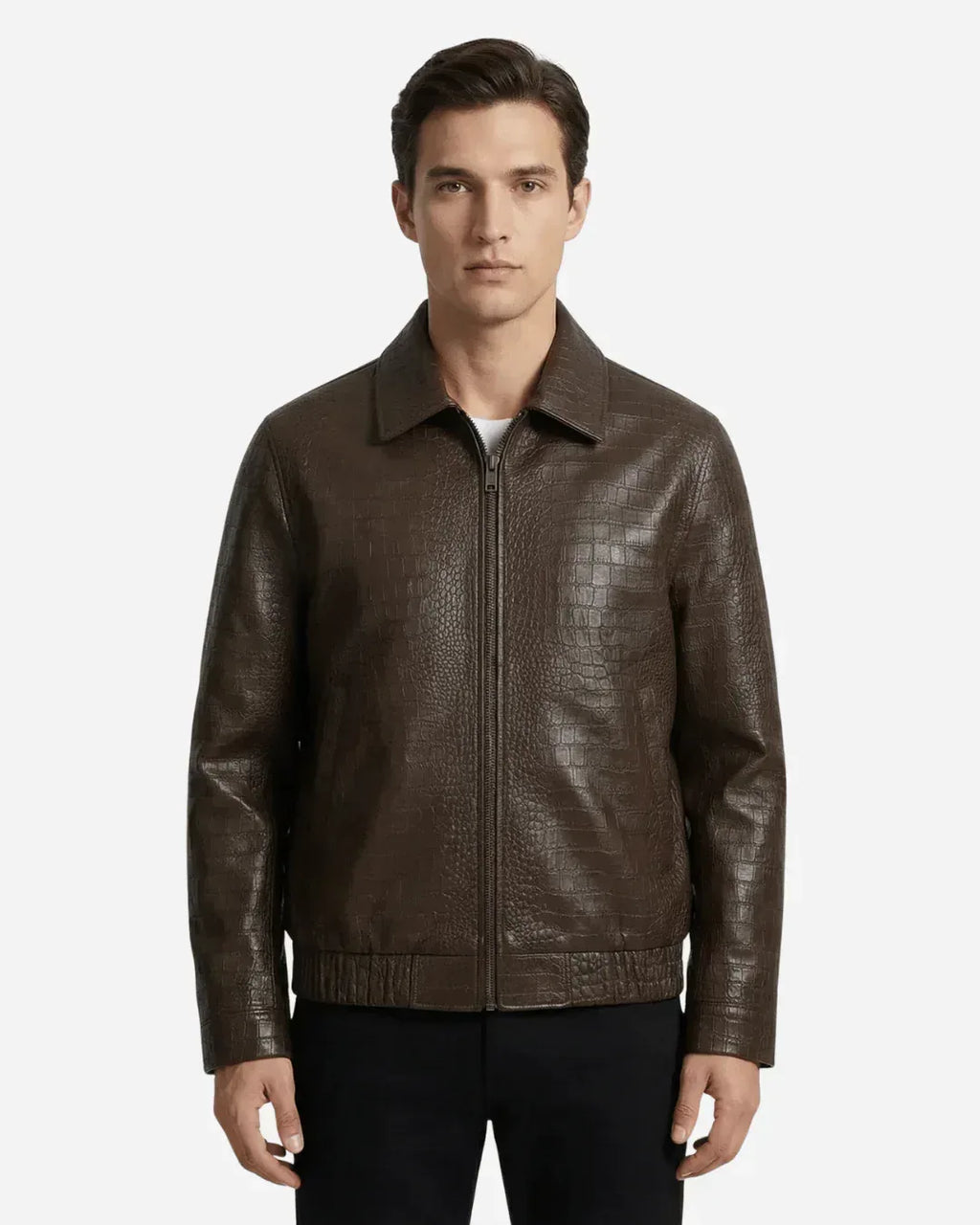 Imperial Brown Crocodile Jacket