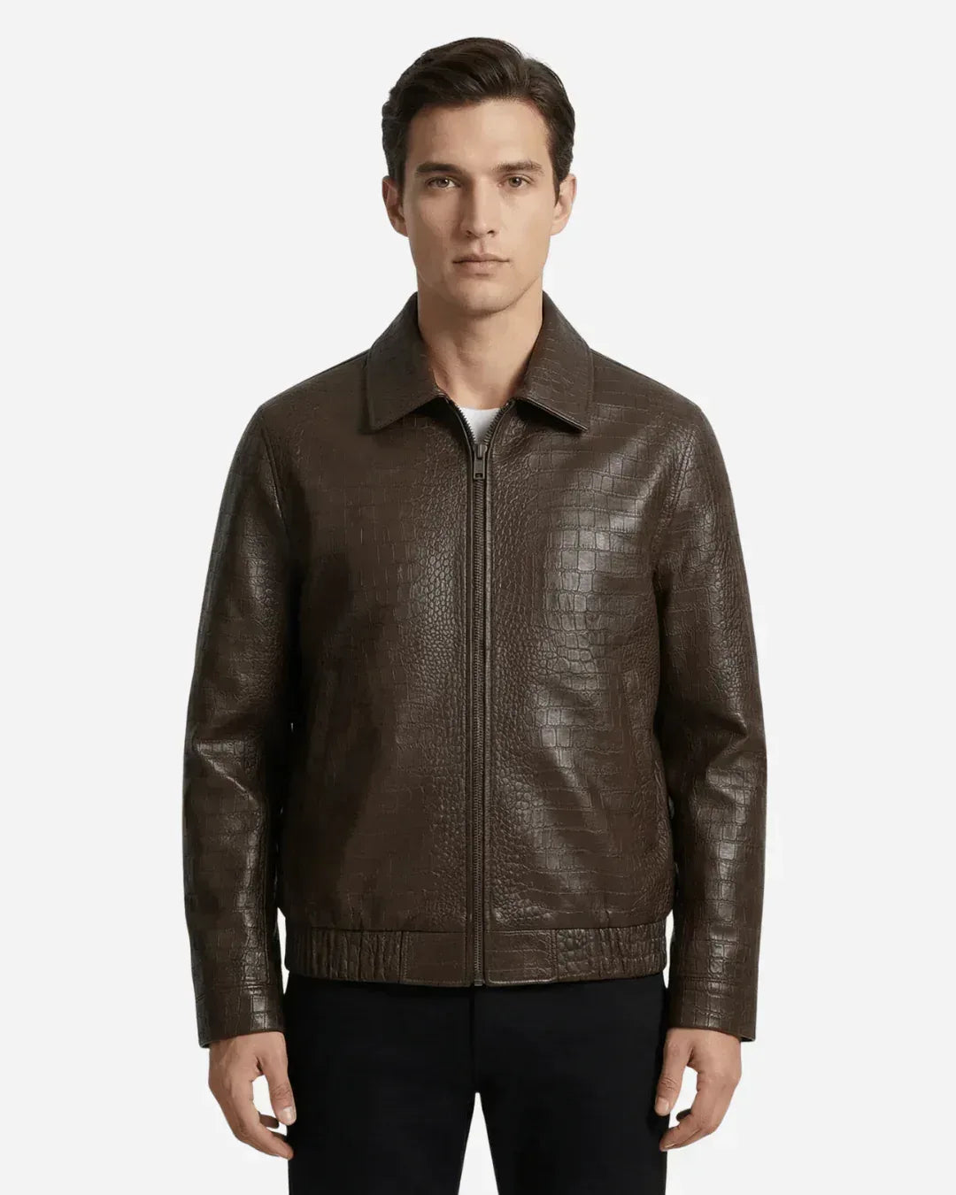 Imperial Brown Crocodile Jacket