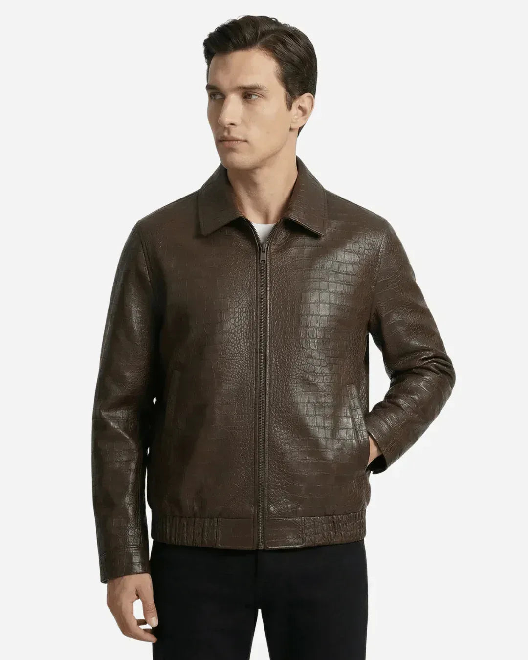 Imperial Brown Crocodile Jacket