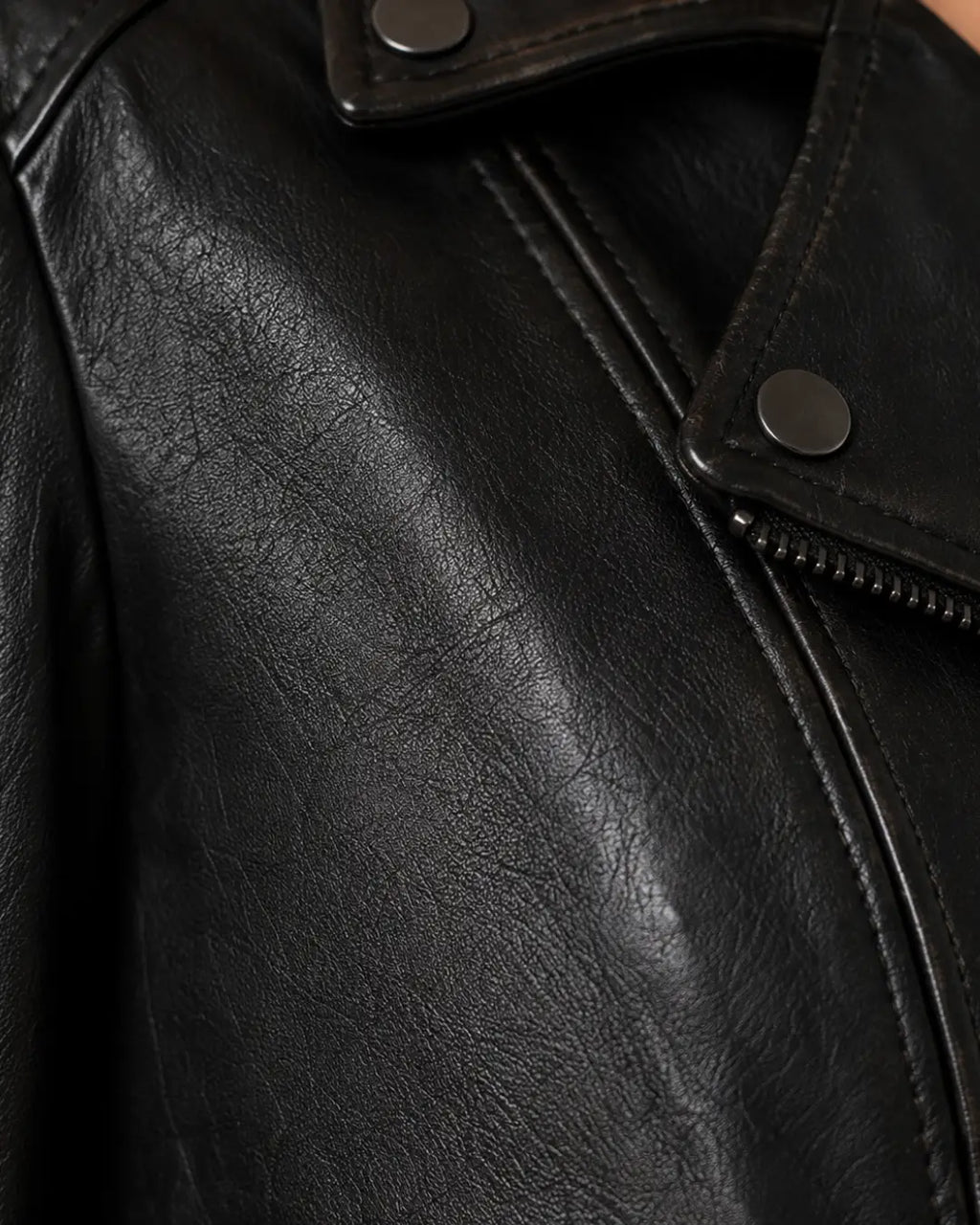 Lambskin leather biker jacket for women with free shipping 