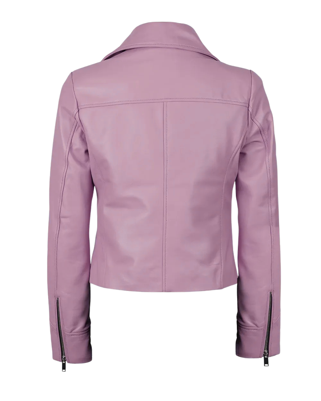 Pink Women Biker Real Leather Jacket