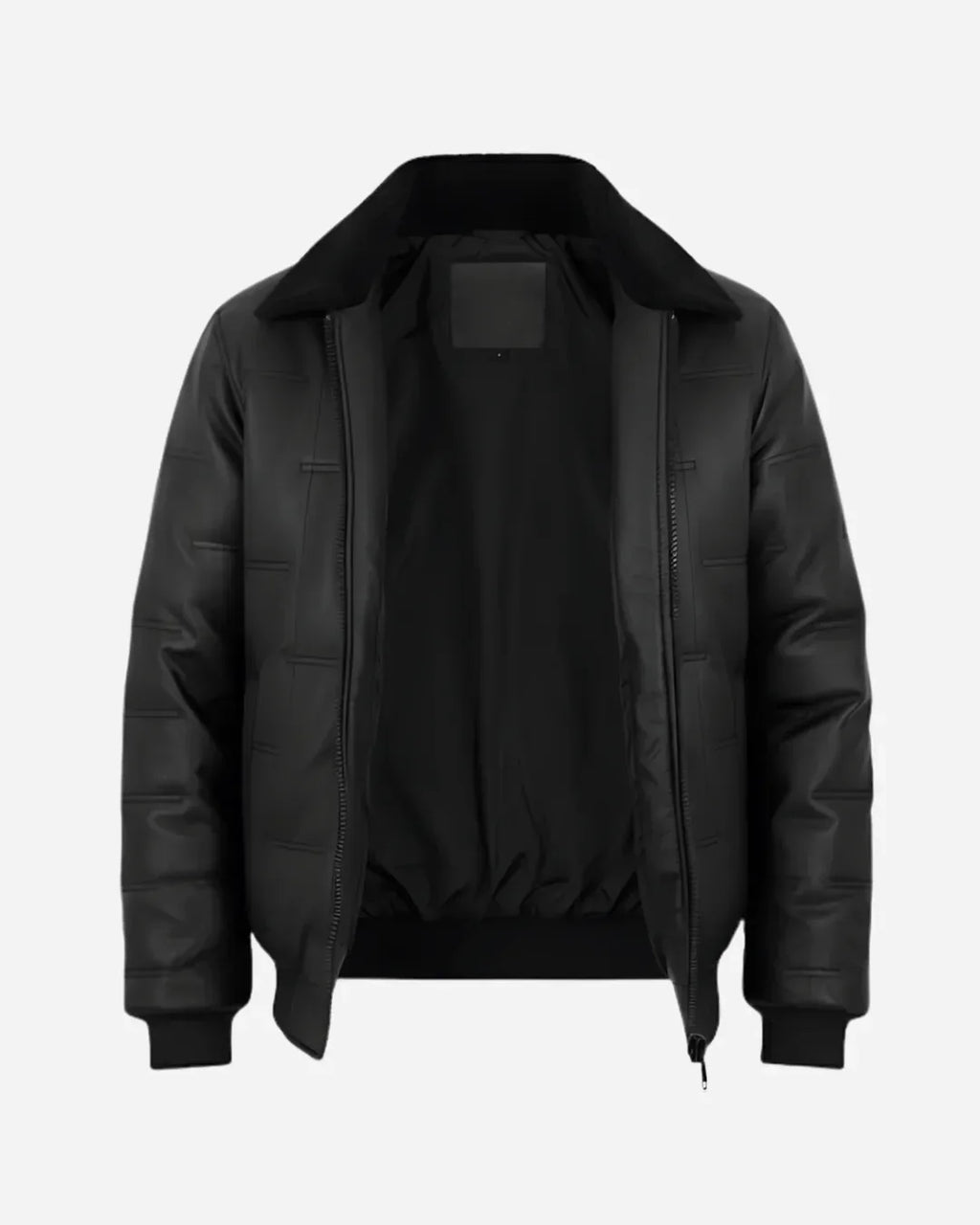 Northline Black Shear Collar Leather Jacket