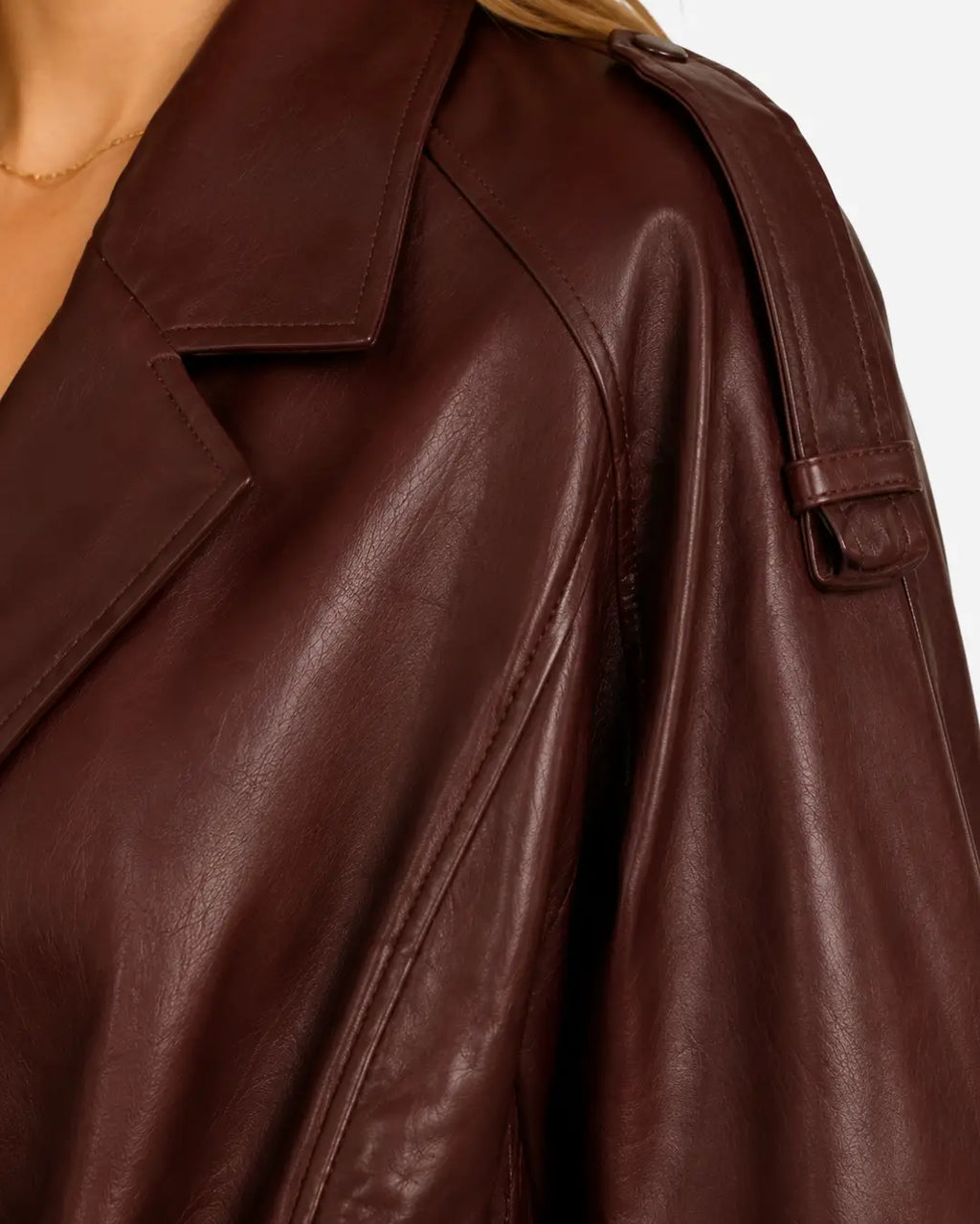 Ravenfield Belted Burgundy Leather Jacket