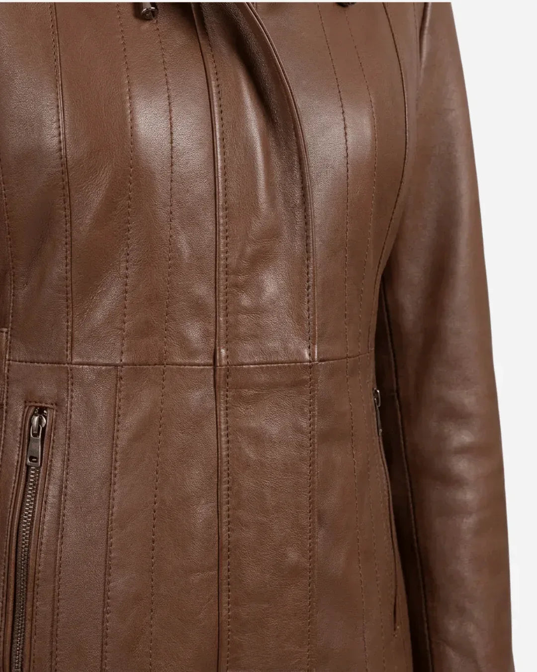 Valencia Women Lambskin Brown Long Jacket