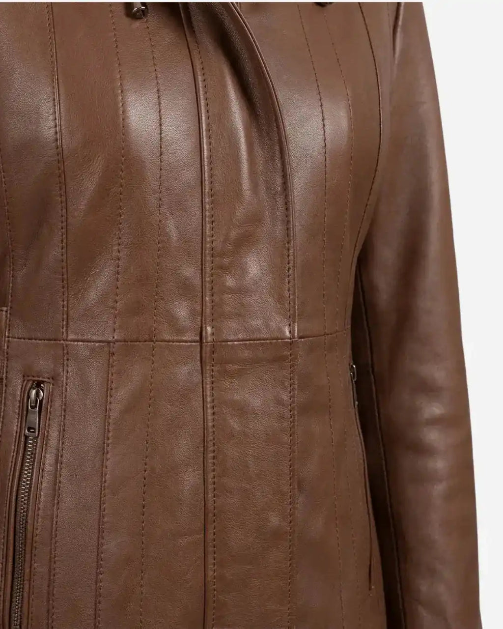 Women's Valencia Women Lambskin Brown Long Jacket