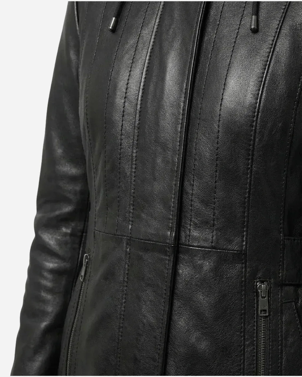 Women's Valencia Women Lambskin Black Long Jacket